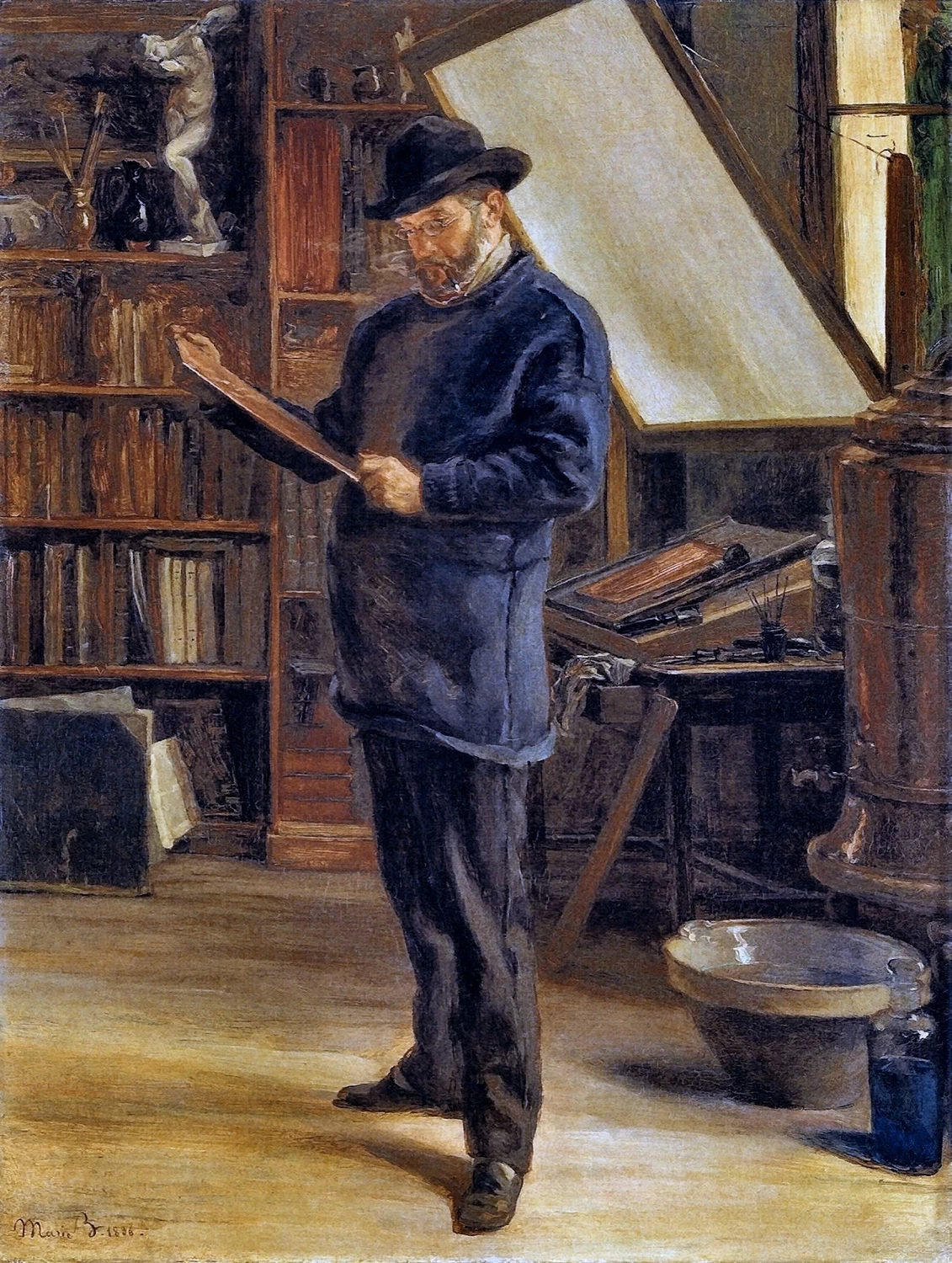 Félix Bracquemond nel suo studio 1886 1